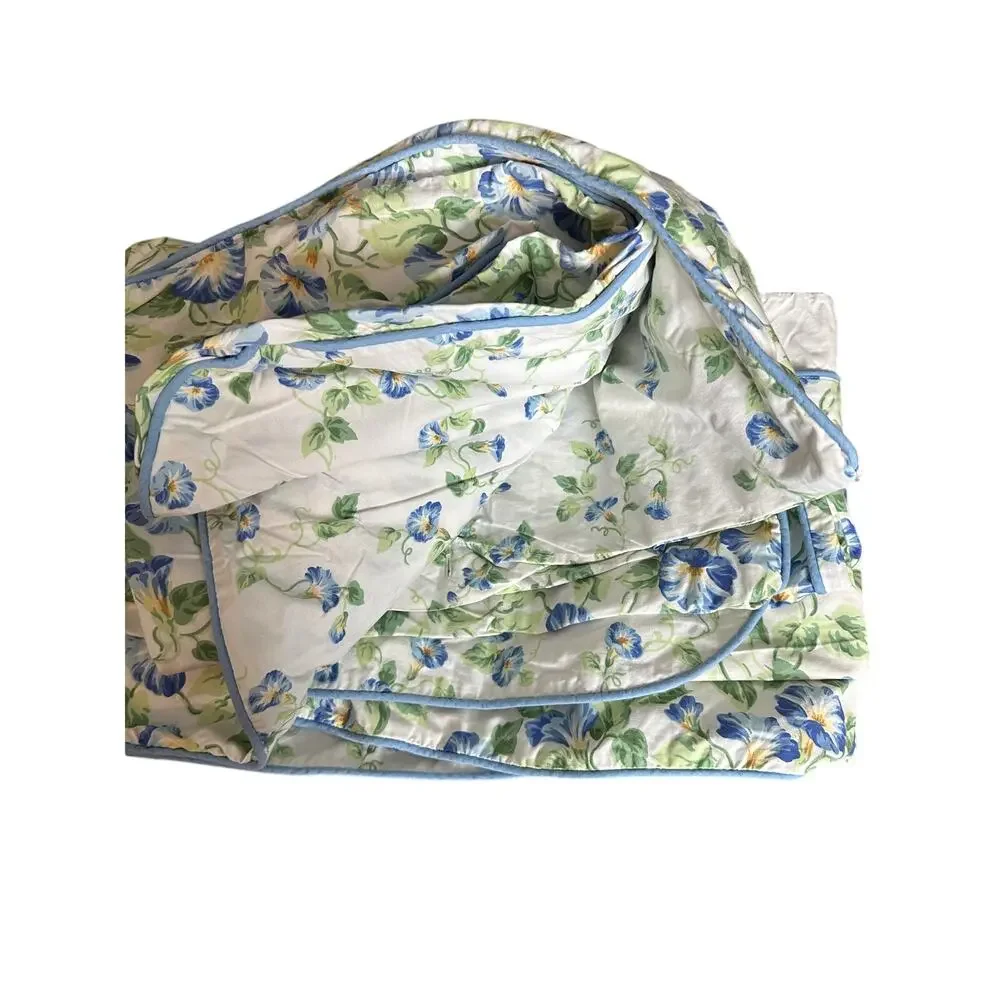 Vintage Lands End Coming Home Morning Glory Floral Garden Duvet Set Queen USA